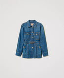 GIACCA CON CINTURA IN DENIM - TWIN SET 251TP2610 1611 Twinset 