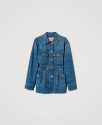 GIACCA CON CINTURA IN DENIM - TWIN SET 251TP2610 1611 Twinset 