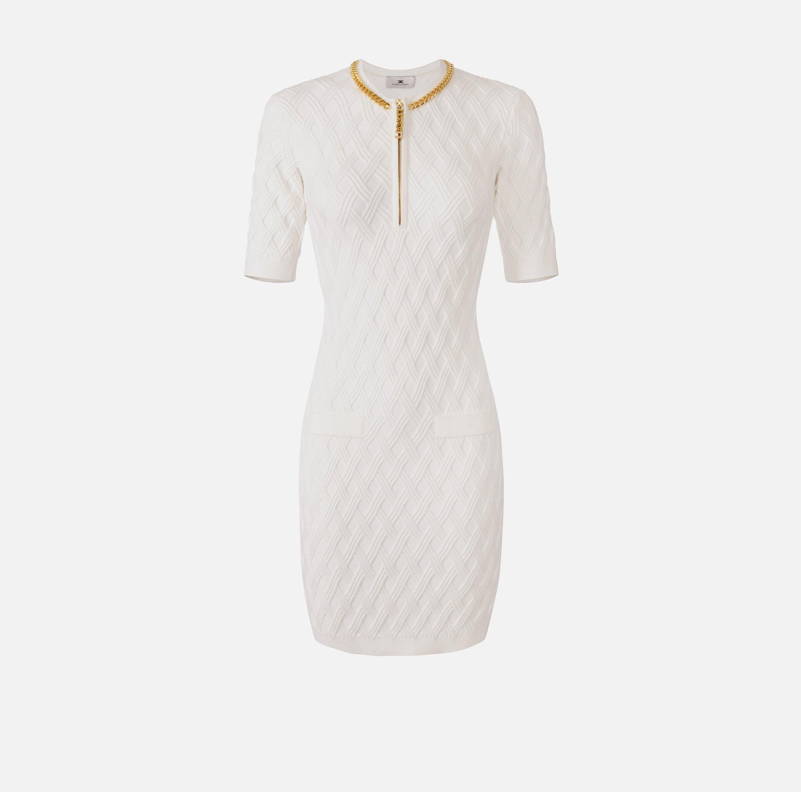 VESTITO IN MAGLIA+CATENA - ELISABETTA FRANCHI AM20B56 EA4 Elisabetta Franchi 