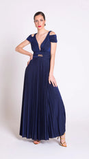 VESTITO LUNGO PLISSE' - EDAS