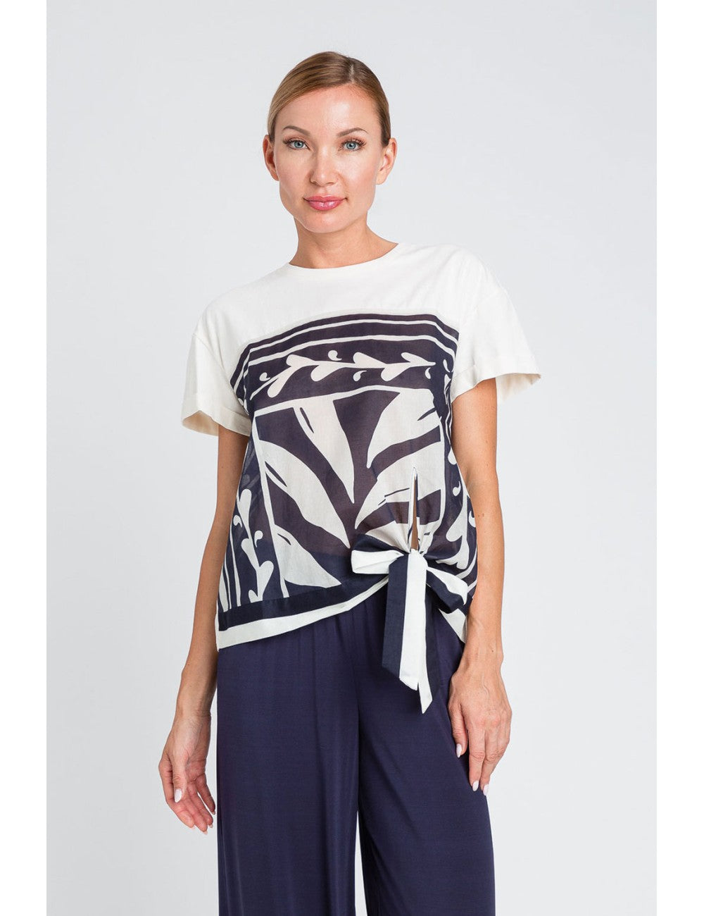 T-SHIRT CON NODO - TWIN-SET U&B MARE